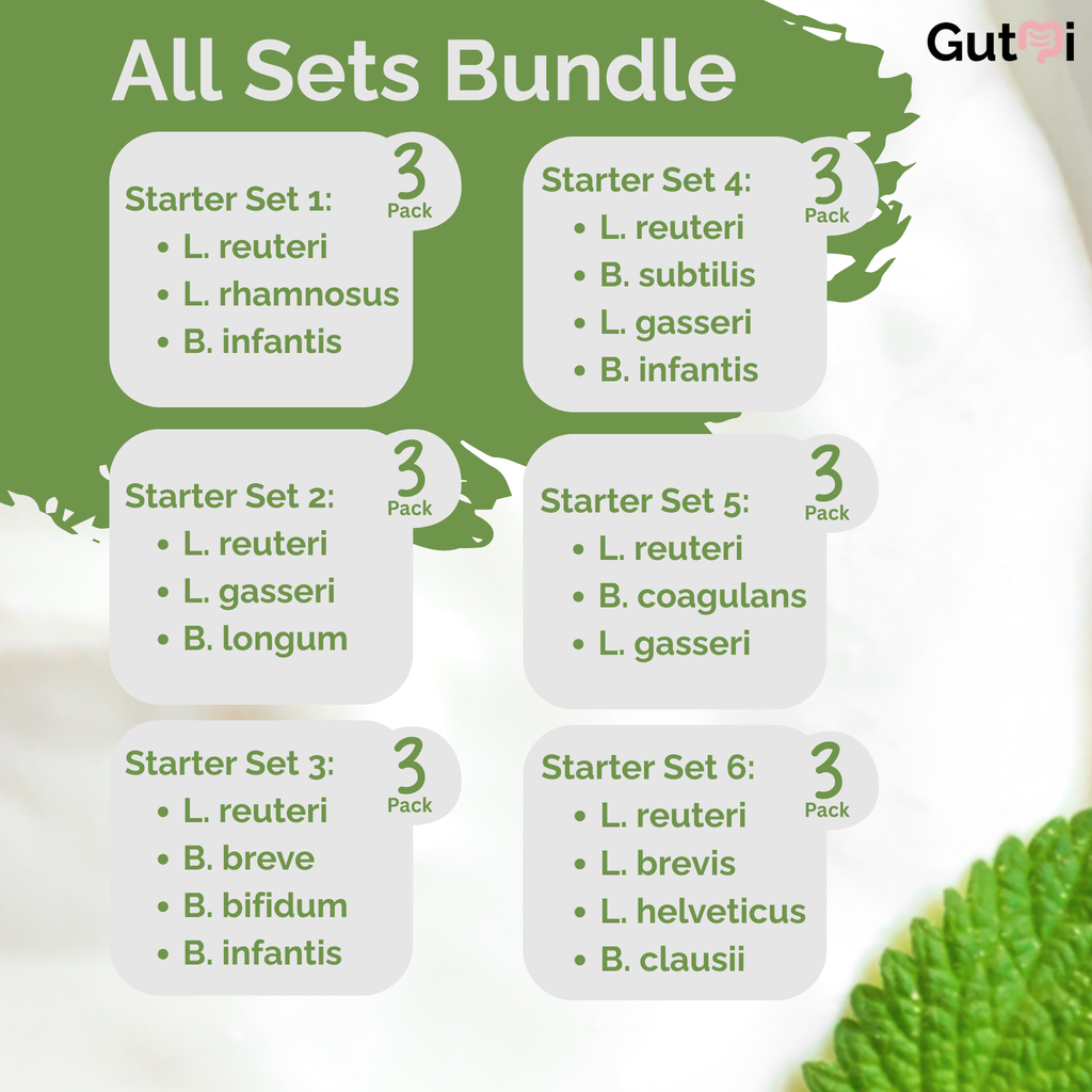 L. reuteri + 11 more strains (12 total) – Includes all Lost Species | All Sets Bundle | Yogurt Starter Bundle | 6 Sets | 18 Starter